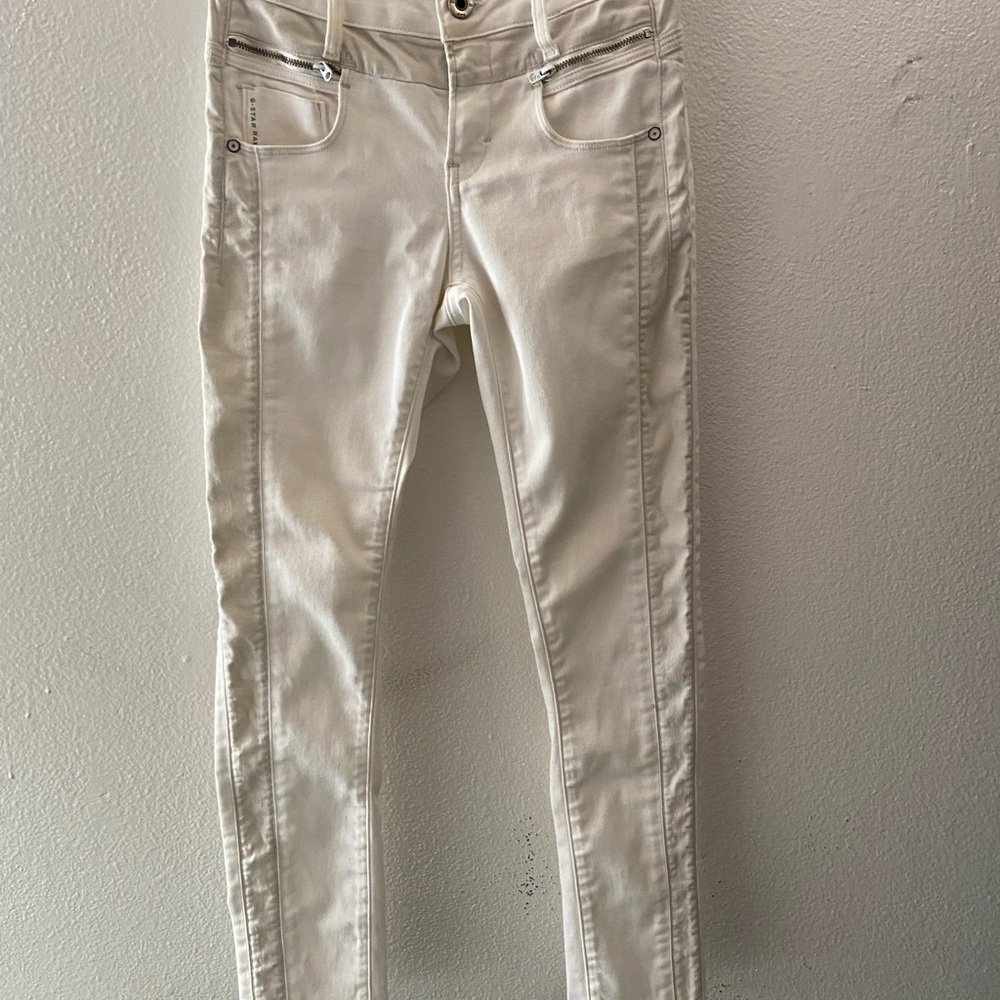 G-Star Women's Cream Skinny Jeans